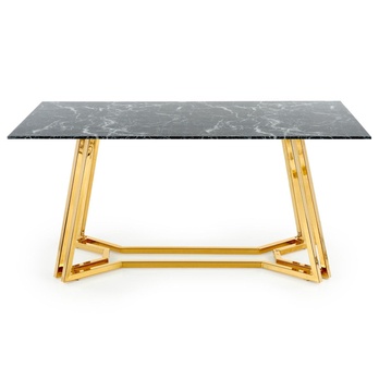 Jídelní stůl XAVIER černý mramor/zlatá 2
