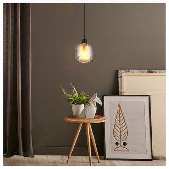 Závěsné svítidlo XIA černá/kouřové sklo 1