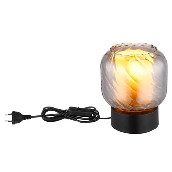 Stolní lampa XIA černá/kouřové sklo 3