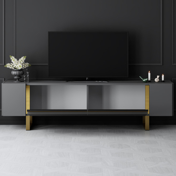 TV stolek YILDIZ antracitová/zlatá 6