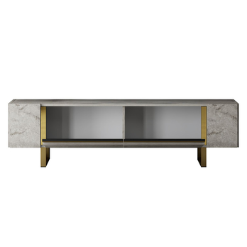TV stolek YILDIZ travertin/zlatá 2