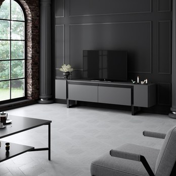 TV stolek YILDIZ antracitová/černá 1