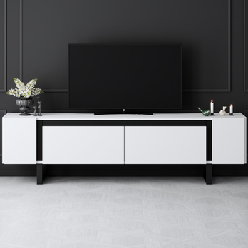 TV stolek YILDIZ bílá/černá 5