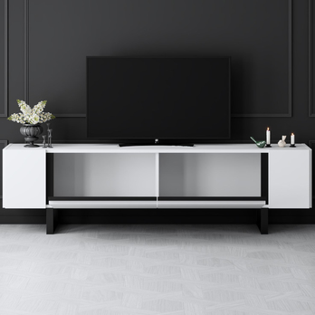 TV stolek YILDIZ bílá/černá 6