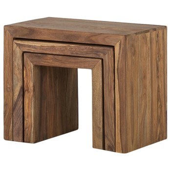 Přístavné stolky YOGA palisandr, 3 ks 2