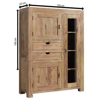 Komoda YOGA palisandr/sklo 4