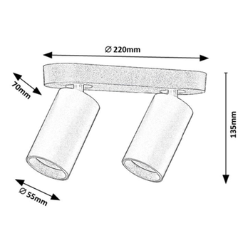 Bodové svítidlo YORLI 2 bílá 2