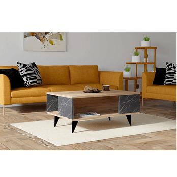 Konferenční stolek  YUKA dub/mramor 1