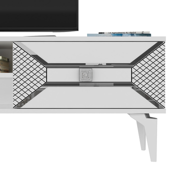 TV stolek YUMEDI bílá/stříbrná 5