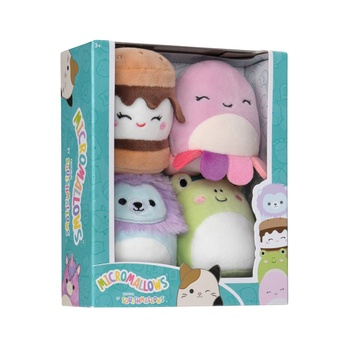 Hračka Micromallows ŽÁBA, CHOBOTNICE, LEV, SMORE sada 4 ks, 6 cm 6