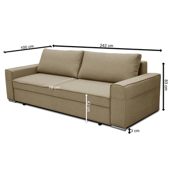 Pohovka ZELDA béžová 6