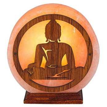 Solná lampa ZENOVA oranžová/přírodní 2