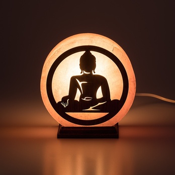 Solná lampa ZENOVA oranžová/přírodní 4