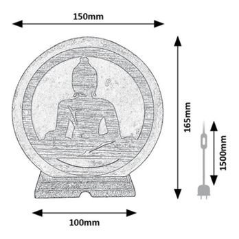 Solná lampa ZENOVA oranžová/přírodní 5