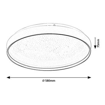 Stropní svítidlo ZERAVA bílá/černá, průměr 58 cm 11