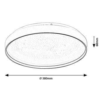 Stropní svítidlo ZERAVA bílá/zlatá, průměr 38 cm 12