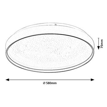 Stropní svítidlo ZERAVA bílá/zlatá, průměr 58 cm 11