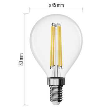 LED žárovka filament ZF1D03 E14, 1,8W, neutrální bílá 8