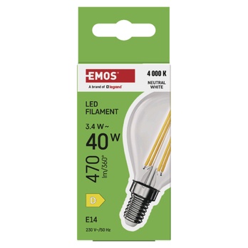 LED žárovka filament ZF1D23 E14, 3,4W, neutrální bílá 3