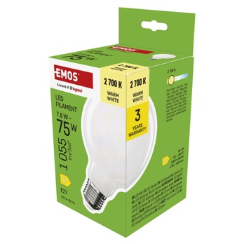 LED žárovka filament ZF2D52 E27, 7,8W, teplá bílá 2