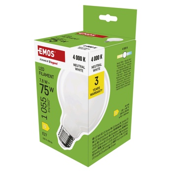 LED žárovka filament ZF2D53 E27, 7,8W, neutrální bílá 2