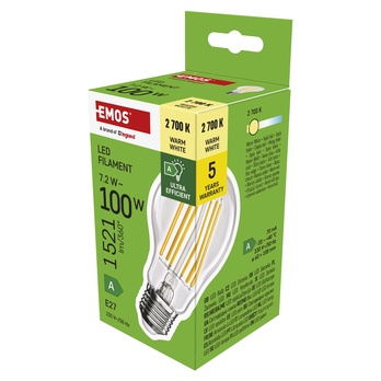 LED žárovka filament ZF5167 E27, 7,2W, teplá bílá 1