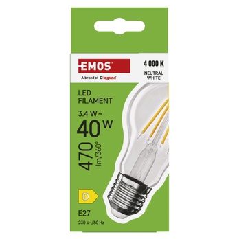 LED žárovka filament ZF5D23 E27, 3,4W, neutrální bílá 3