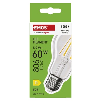 LED žárovka filament ZF5D43 E27, 5,9W, neutrální bílá 3