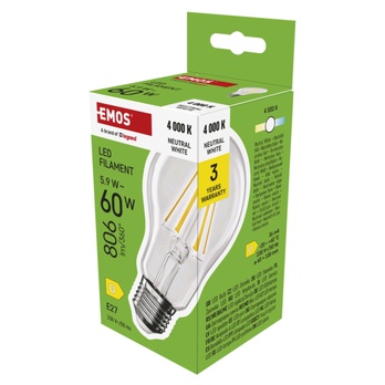 LED žárovka filament ZF5D43 E27, 5,9W, neutrální bílá 4