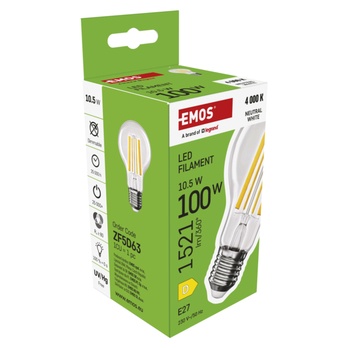 LED žárovka filament ZF5D63 E27, 10,5W, neutrální bílá 5