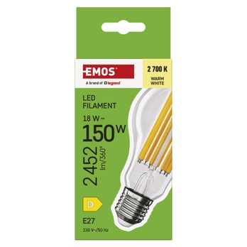 LED žárovka filament ZF5D82 E27, 18W, teplá bílá 2