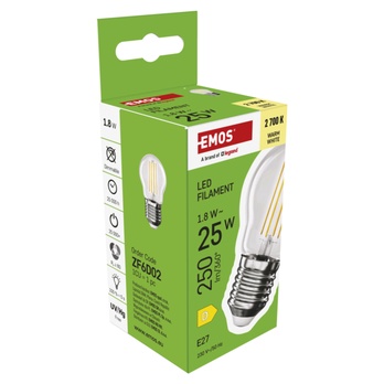LED žárovka filament ZF6D02 E27, 1,8W, teplá bílá 5