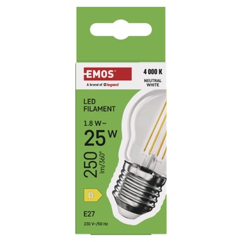 LED žárovka filament ZF6D03 E27, 1,8W, neutrální bílá 3