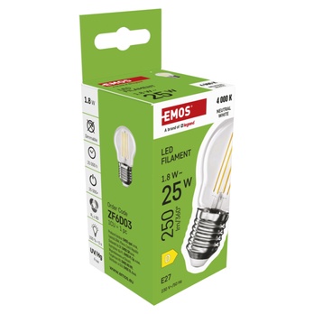 LED žárovka filament ZF6D03 E27, 1,8W, neutrální bílá 5