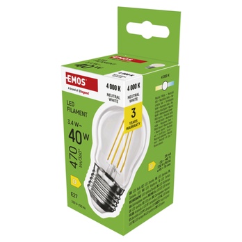 LED žárovka filament ZF6D23 E27, 3,4W, neutrální bílá 4