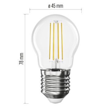 LED žárovka filament ZF6D23 E27, 3,4W, neutrální bílá 8