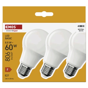Set LED žárovek ZL5F48.3 E27, 8,8W, neutrální bílá, 3 ks 2