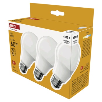 Set LED žárovek ZL5F48.3 E27, 8,8W, neutrální bílá, 3 ks 3