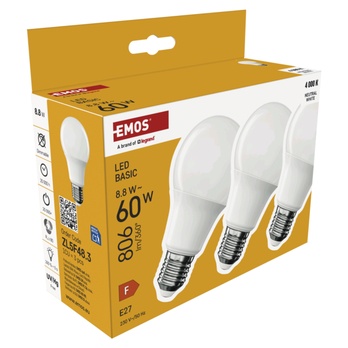 Set LED žárovek ZL5F48.3 E27, 8,8W, neutrální bílá, 3 ks 4