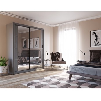 Šatní skříň ZOE šedá 1