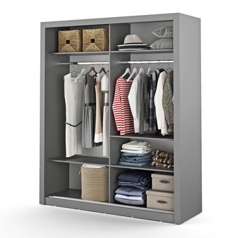 Šatní skříň ZOE šedá 4