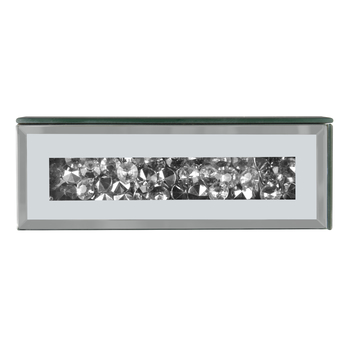 Nástěnná police ZOE zrcadlové sklo/třpytky, šířka 70 cm 4