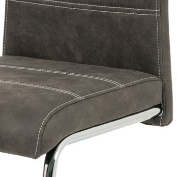 Jídelní židle  ZOEY šedá/stříbrná 5