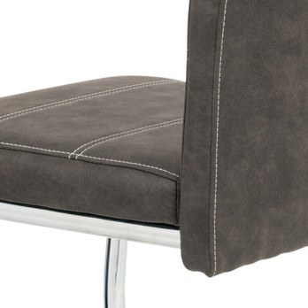 Jídelní židle  ZOEY šedá/stříbrná 6