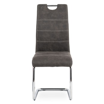 Jídelní židle  ZOEY šedá/stříbrná 7