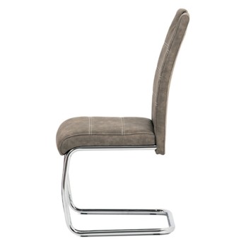 Jídelní židle  ZOEY hnědá/stříbrná 3