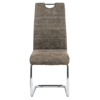 Jídelní židle  ZOEY hnědá/stříbrná 4