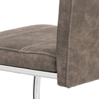 Jídelní židle  ZOEY hnědá/stříbrná 5