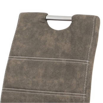 Jídelní židle  ZOEY hnědá/stříbrná 6