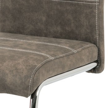 Jídelní židle  ZOEY hnědá/stříbrná 7